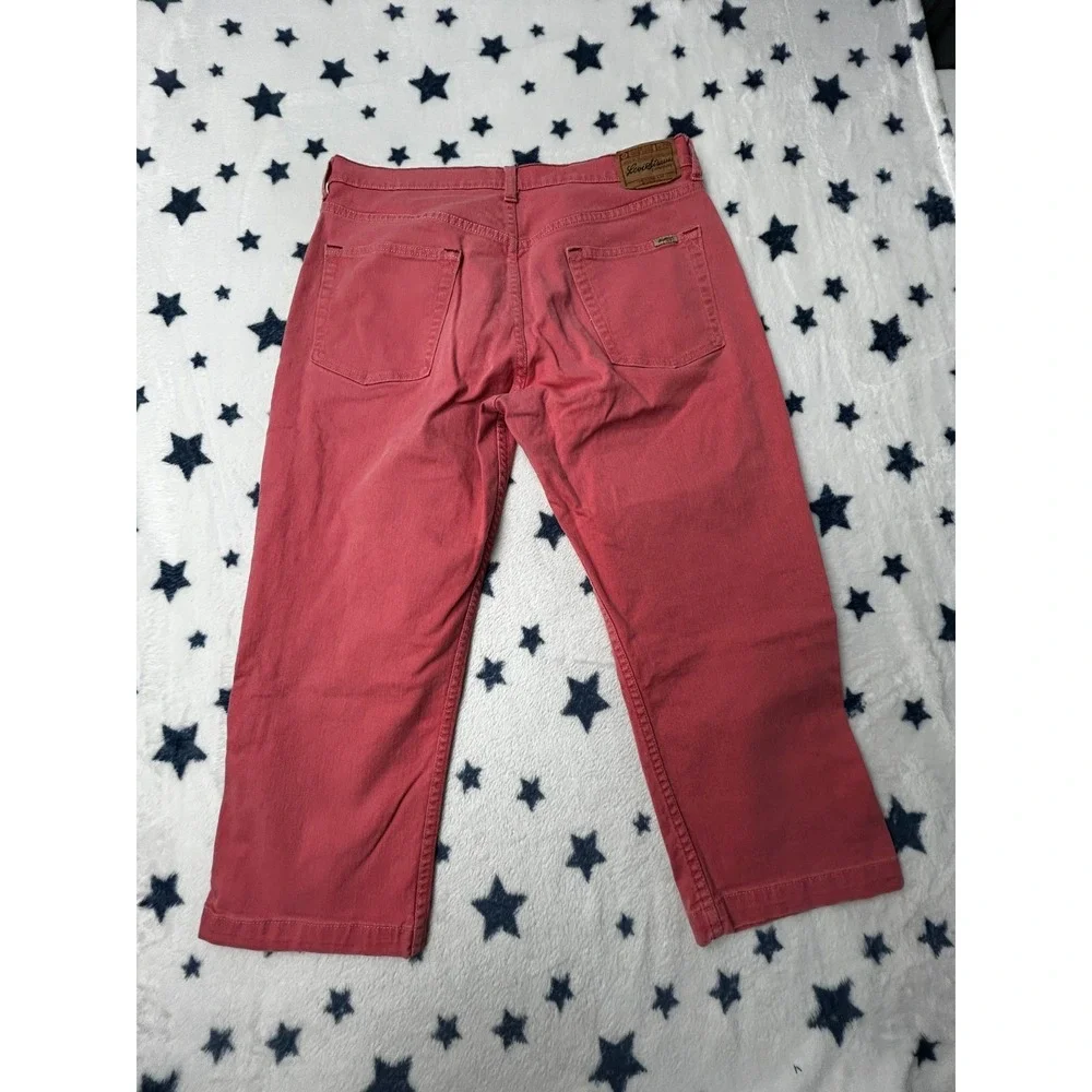 Levi Strauss Signature Stretch Capris Women's 16 Pink Cropped Denim Jeans